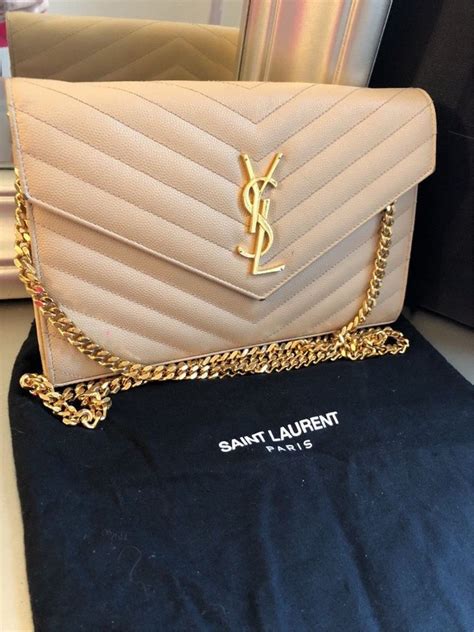 ysl chain for bag|YSL shoulder bag beige.